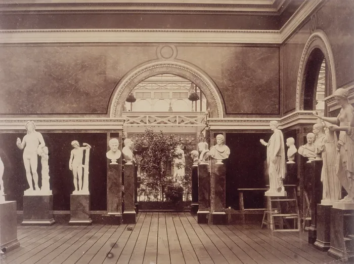 Framed Print : Interior of the Roman Court, Crystal Palace, Sydenham, 1852-1854. Creator: Philip Henry Delamotte. Interior of the Roman Court, Crystal Palace, Sydenham, 1852-1854 Framed Print : Interior of the Roman Court, Crystal Palace, Sydenham, 1852-1854. Creator: Philip Henry Delamotte. Interior of the Roman Court, Crystal Palace, Sydenham, 1852-1854