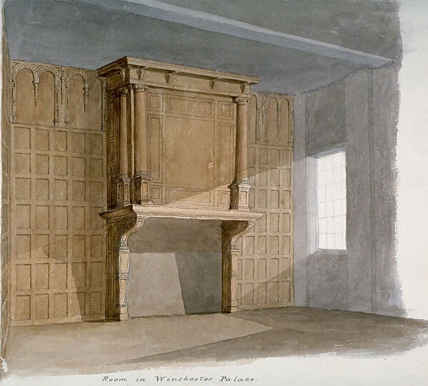 Interior of a room in Winchester House, Winchester Place, London, c1830