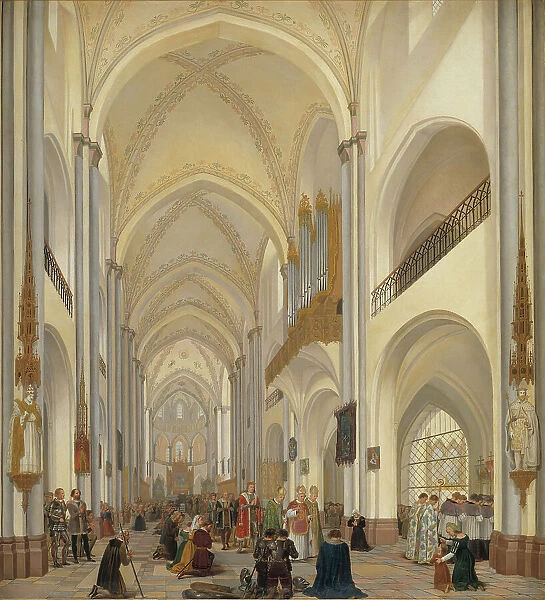 The Interior of Roskilde Cathedral, 1824. Creator: Ditlev Martens