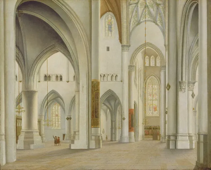 Framed Print : The Interior of Saint Bavo, Haarlem, 1628. Creator: Pieter Jansz Saenredam Framed Print : The Interior of Saint Bavo, Haarlem, 1628. Creator: Pieter Jansz Saenredam