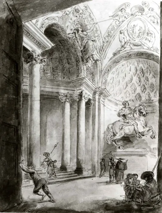 Framed Print : Interior of Saint Peters, ca. 1758. Creator: Hubert Robert Framed Print : Interior of Saint Peters, ca. 1758. Creator: Hubert Robert