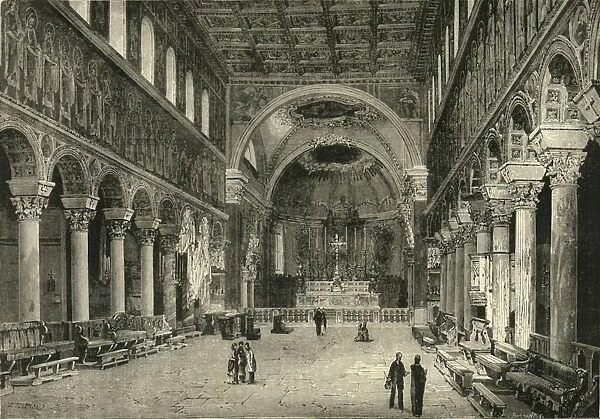 Interior of San Apollinare Nuovo, Ravenna, 1890. Creator: Unknown