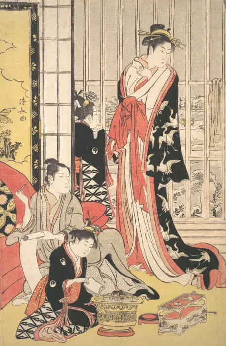 Framed Print : Interior Scene, ca. 1788. Creator: Torii Kiyonaga Framed Print : Interior Scene, ca. 1788. Creator: Torii Kiyonaga