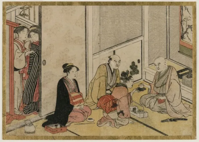 Framed Print : Interior Scene. Creator: Katsukawa Shunsho (Japanese, 1726-1792) Framed Print : Interior Scene. Creator: Katsukawa Shunsho (Japanese, 1726-1792)