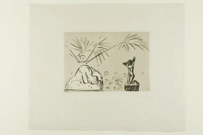 Framed Print : Interior with Sculptures, 1902. Creator: Edvard Munch Framed Print : Interior with Sculptures, 1902. Creator: Edvard Munch