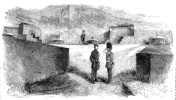 Framed Print : Interior of Seaford Fort, 1858. Creator: Unknown Framed Print : Interior of Seaford Fort, 1858. Creator: Unknown