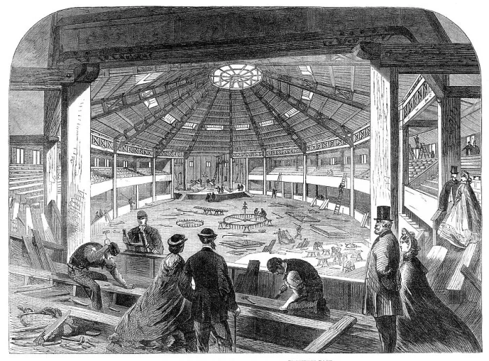 Framed Print : Interior of the Shakspeare Pavilion at Stratford-on-Avon, 1864. Creator: Unknown Framed Print : Interior of the Shakspeare Pavilion at Stratford-on-Avon, 1864. Creator: Unknown