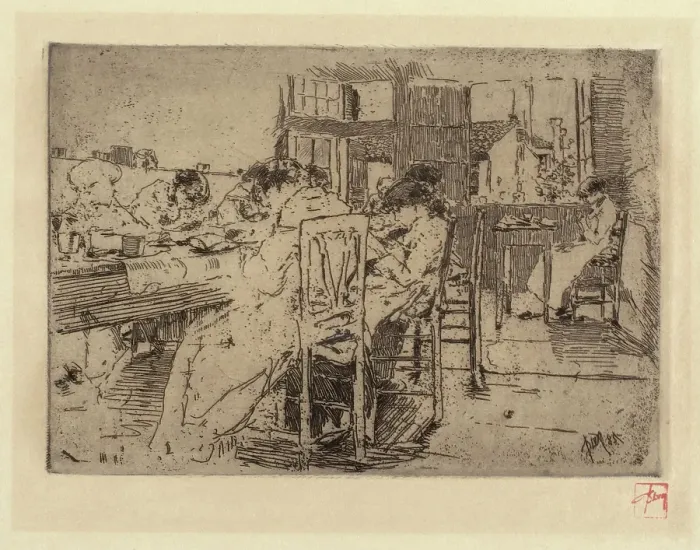 Framed Print : Interior of a Shop, 1885. Creator: Robert Frederick Blum Framed Print : Interior of a Shop, 1885. Creator: Robert Frederick Blum