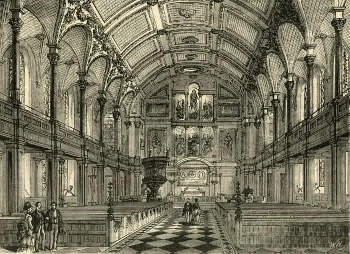 Framed Print : Interior of St. Andrews Church, c1872. Creator: Unknown Framed Print : Interior of St. Andrews Church, c1872. Creator: Unknown