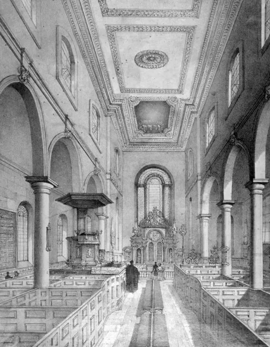 Framed Print : Interior of St Bartholomew-by-the-Exchange, City of London, c1835. Artist Framed Print : Interior of St Bartholomew-by-the-Exchange, City of London, c1835. Artist