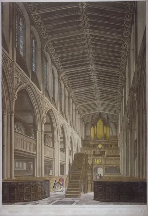 Framed Print : Interior of St Margarets Church, Westminster, London, 1804. Artist: George Hawkins Framed Print : Interior of St Margarets Church, Westminster, London, 1804. Artist: George Hawkins