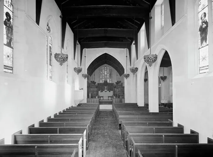 Framed Print : Interior, St. Mary's Church, Walkerville, Ont. between 1900 and 1905. Creator: Unknown Framed Print : Interior, St. Mary's Church, Walkerville, Ont. between 1900 and 1905. Creator: Unknown