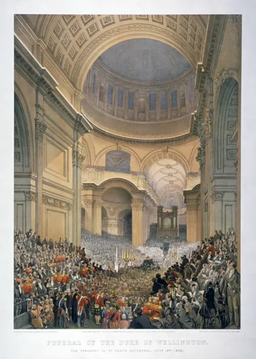 Framed Print : Interior of St Pauls Cathedral during the funeral of the Duke of Wellington, London, 1852 (1853) Framed Print : Interior of St Pauls Cathedral during the funeral of the Duke of Wellington, London, 1852 (1853)