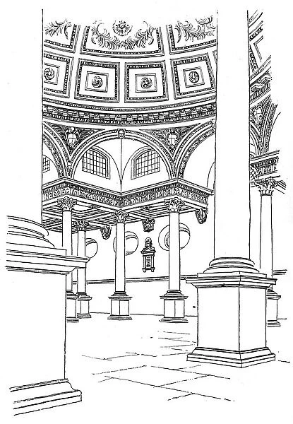 Interior of St Stephens Church, Walbrook, City of London, 1893