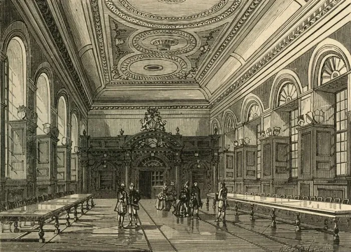 Framed Print : Interior of Stationers Hall, 1876, (1897). Creator: Unknown Framed Print : Interior of Stationers Hall, 1876, (1897). Creator: Unknown