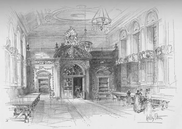Framed Print : Interior of Stationers Hall, City of London, c1910 (1911). Artist: Hedley Hilton Framed Print : Interior of Stationers Hall, City of London, c1910 (1911). Artist: Hedley Hilton