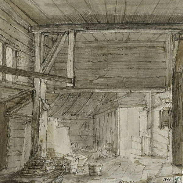 Interior of a storage room. Creator: Cornelis Saftleven
