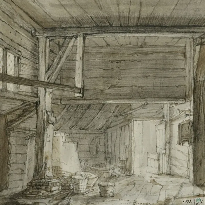 Framed Print : Interior of a storage room. Creator: Cornelis Saftleven Framed Print : Interior of a storage room. Creator: Cornelis Saftleven