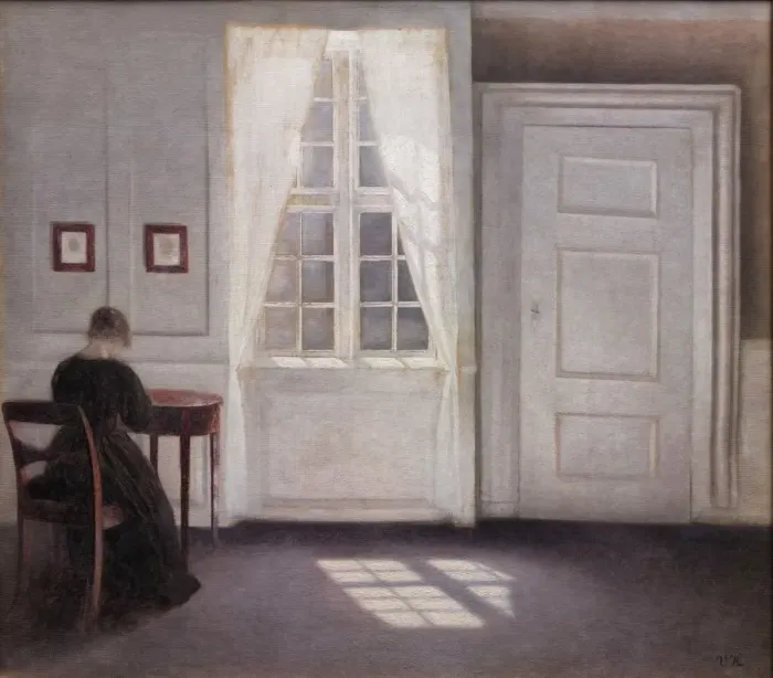Framed Print : Interior in Strandgade, Sunlight on the Floor, 1901. Creator: Hammershoi, Vilhelm (1864-1916) Framed Print : Interior in Strandgade, Sunlight on the Floor, 1901. Creator: Hammershoi, Vilhelm (1864-1916)