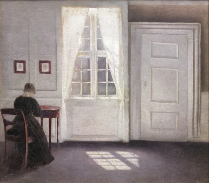 Framed Print : Interior in Strandgade, Sunlight on the Floor, 1901. Creator: Vilhelm Hammershøi Framed Print : Interior in Strandgade, Sunlight on the Floor, 1901. Creator: Vilhelm Hammershøi
