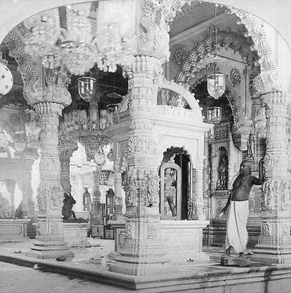 Interior of the temple of Babulnath, Bombay, India, 1901. Artist: BW Kilburn