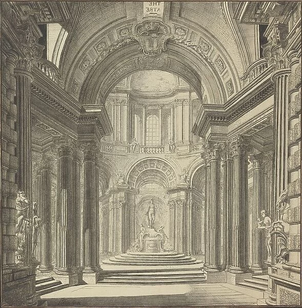Interior of a Temple, c. 1750. Creator: Pierre Varin