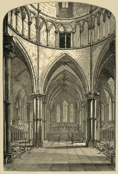 Interior of the Temple Church, 1870, (1897). Creator: Unknown
