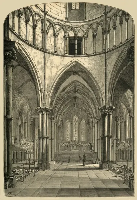 Framed Print : Interior of the Temple Church, 1870, (1897). Creator: Unknown Framed Print : Interior of the Temple Church, 1870, (1897). Creator: Unknown