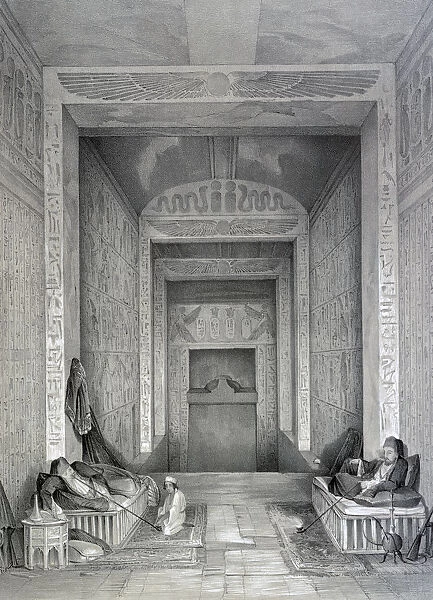 Interior of a Temple, Egypt, 19th century. Artist: George Moore