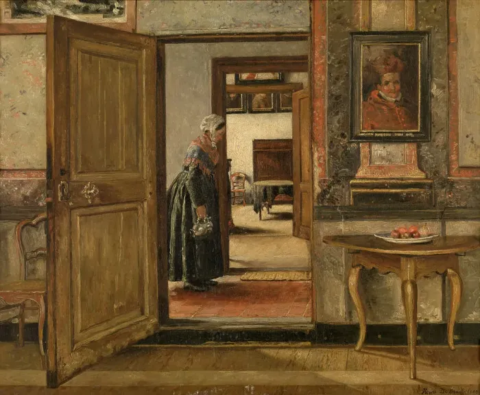 Framed Print : Interior of the Terninck Institution in Antwerp, 1884. Creator: Henri Jean Augustin de Braekeleer Framed Print : Interior of the Terninck Institution in Antwerp, 1884. Creator: Henri Jean Augustin de Braekeleer