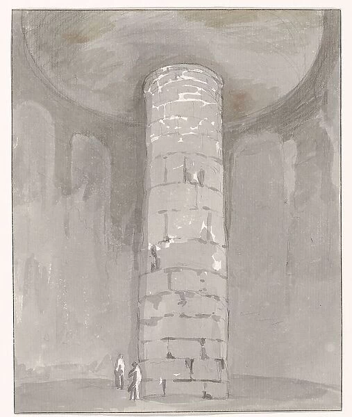 Interior of tower at the Tomb of Cicero between Itri and Gaeta, 1778. Creator: Louis Ducros