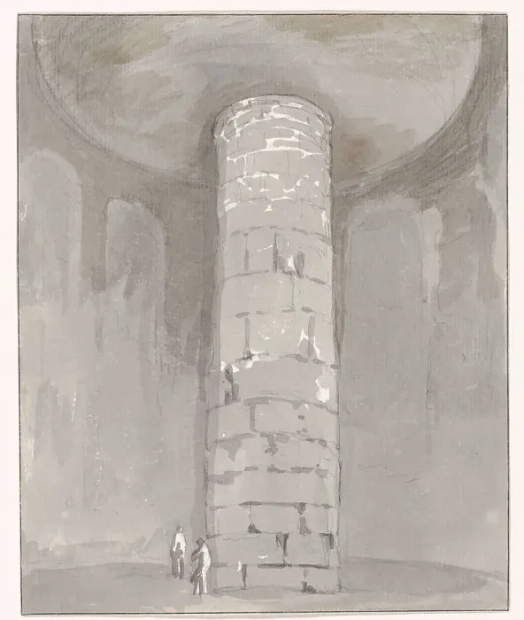 Framed Print : Interior of tower at the Tomb of Cicero between Itri and Gaeta, 1778. Creator: Louis Ducros Framed Print : Interior of tower at the Tomb of Cicero between Itri and Gaeta, 1778. Creator: Louis Ducros