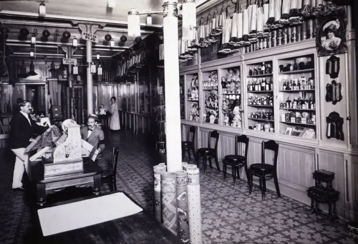 Framed Print : Interior of a toy store, carpets and cleaning objects located in 18 Puertaferrisa street Framed Print : Interior of a toy store, carpets and cleaning objects located in 18 Puertaferrisa street