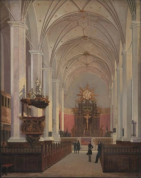 The interior of Trinity Church, 1838. Creator: Christian Olavius Zeuthen