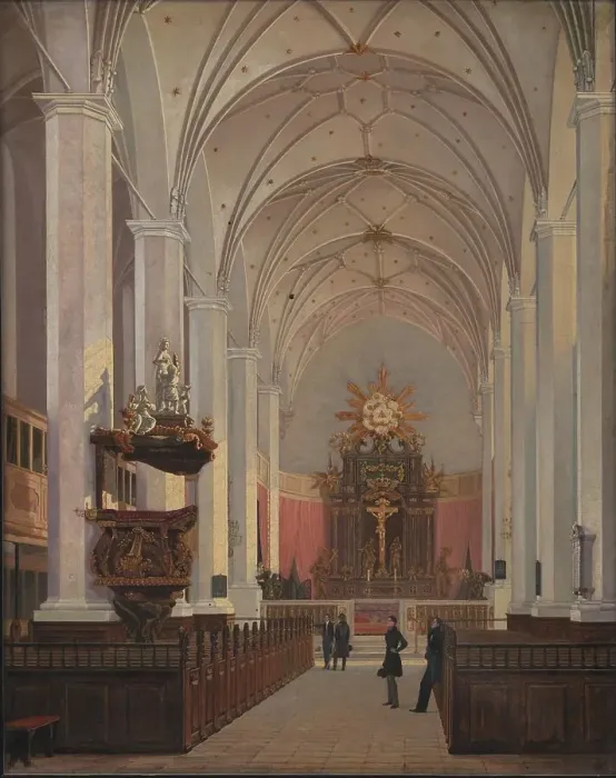 Framed Print : The interior of Trinity Church, 1838. Creator: Christian Olavius Zeuthen Framed Print : The interior of Trinity Church, 1838. Creator: Christian Olavius Zeuthen