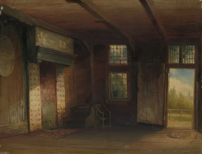 Framed Print : Interior of the Tsar Peter House in Zaandam, 1851. Creator: Pierre Henri Tetar Van Elven Framed Print : Interior of the Tsar Peter House in Zaandam, 1851. Creator: Pierre Henri Tetar Van Elven