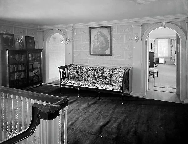 Interior, upper hall, New York City, between 1900 and 1910. Creator: Unknown
