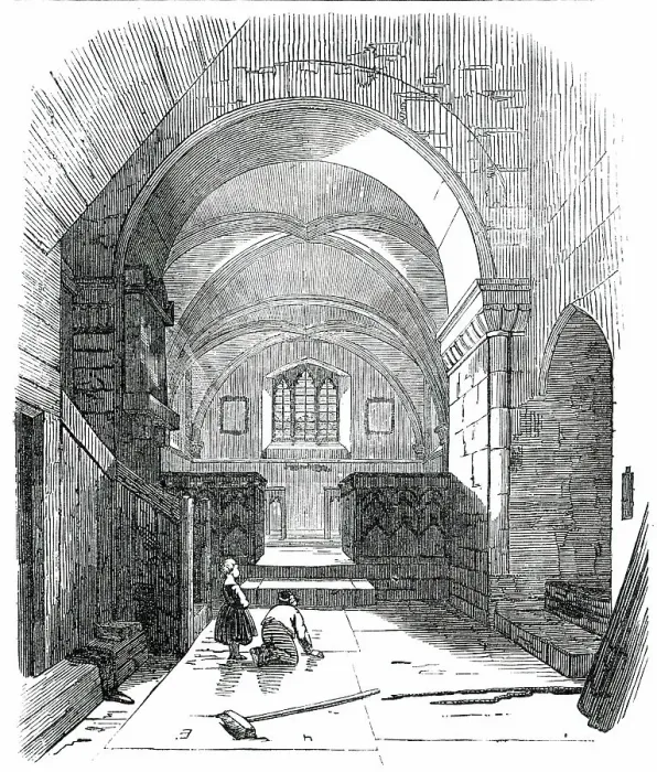 Framed Print : Interior of Upton Church, Bucks. 1850. Creator: Unknown Framed Print : Interior of Upton Church, Bucks. 1850. Creator: Unknown