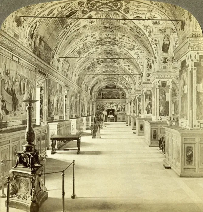 Framed Print : Interior of the Vatican Library, Rome, Italy. Artist: Underwood & Underwood Framed Print : Interior of the Vatican Library, Rome, Italy. Artist: Underwood & Underwood