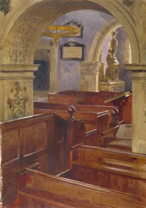 Framed Print : Interior view of All Saints Church, Chelsea, London, 1880. Artist: John Crowther Framed Print : Interior view of All Saints Church, Chelsea, London, 1880. Artist: John Crowther