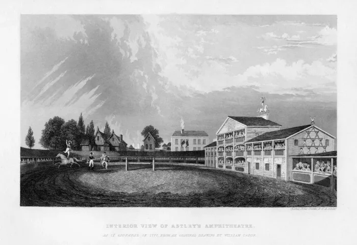 Framed Print : Interior view of Astleys Amphitheatre in London as it appeared in 1777, (1840). Artist: William Capon Framed Print : Interior view of Astleys Amphitheatre in London as it appeared in 1777, (1840). Artist: William Capon