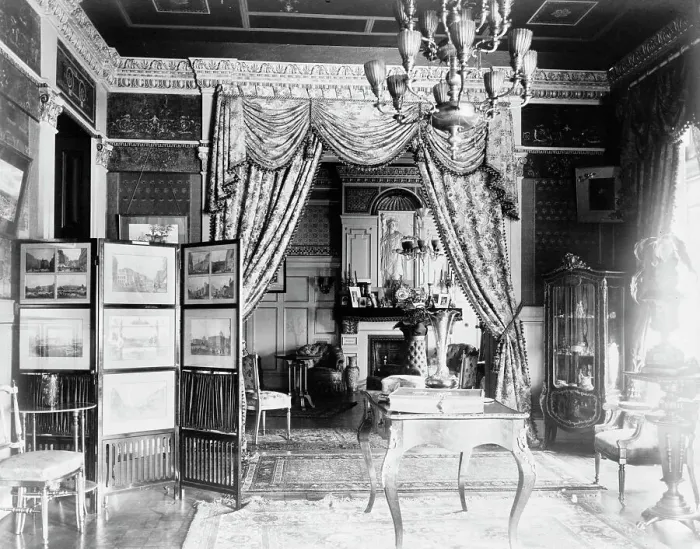 Framed Print : Interior view of Austrian Embassy, Washington, D.C. c1893. Creator: Frances Benjamin Johnston Framed Print : Interior view of Austrian Embassy, Washington, D.C. c1893. Creator: Frances Benjamin Johnston