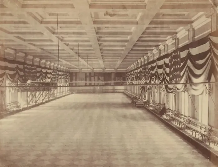 Framed Print : [Interior View of the Ballroom for Lincolns Second Inaugural Ball], March 1865