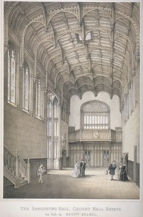 Framed Print : Interior view of the Banqueting Hall in Crosby Hall at no 36 Bishopsgate, City of London, 1871 Framed Print : Interior view of the Banqueting Hall in Crosby Hall at no 36 Bishopsgate, City of London, 1871