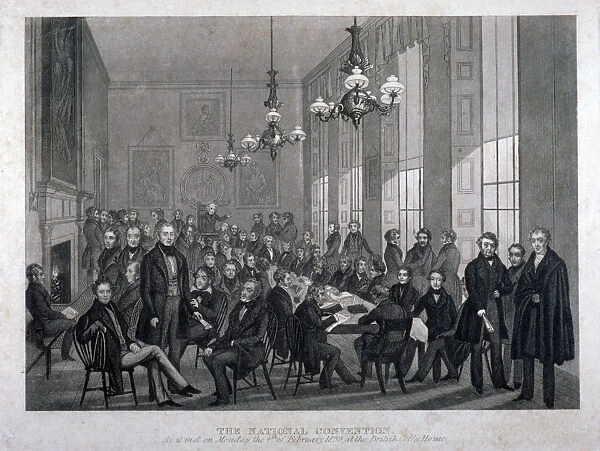 Interior view of the British Coffee House on Cockspur Street, Westminster, London, 1839