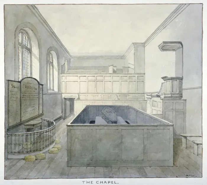 Framed Print : Interior view of the chapel in Newgate Prison, Old Bailey, City of London, 1840. Artist Framed Print : Interior view of the chapel in Newgate Prison, Old Bailey, City of London, 1840. Artist
