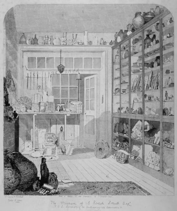 Framed Print : Interior view of Charles Roach Smiths museum in Liverpool Street, City of London, 1850 Framed Print : Interior view of Charles Roach Smiths museum in Liverpool Street, City of London, 1850