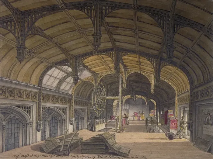 Framed Print : Interior view of Crosby Hall at no 36 Bishopsgate, City of London, 1819 Framed Print : Interior view of Crosby Hall at no 36 Bishopsgate, City of London, 1819