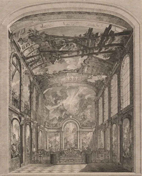 Framed Print : Interior view of the Enfants Trouves, 1759. Creator: Etienne Fessard Framed Print : Interior view of the Enfants Trouves, 1759. Creator: Etienne Fessard