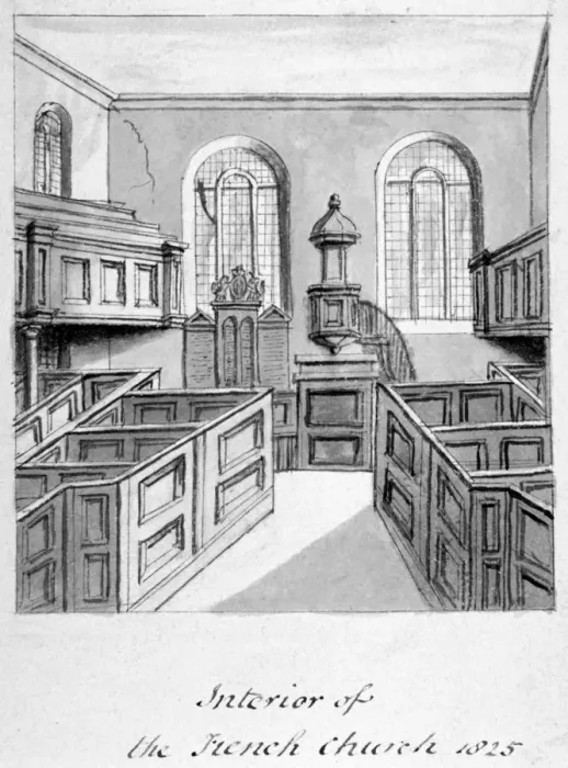 Framed Print : Interior view of the French Protestant Church, Threadneedle Street, City of London, 1825 Framed Print : Interior view of the French Protestant Church, Threadneedle Street, City of London, 1825
